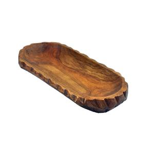 Gran oferta, cuenco de masa de madera con forma de rectángulo con técnica tallada, cuenco para servir cocina con empuñadura para restaurante a bajo precio - Product Image 3