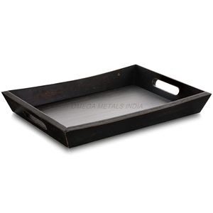 Juego de bandejas de madera de tendencia superior en color blanco rústico con forma cuadrada y diseño encantador perfecto para decoración del hogar y necesidad de exhibición - Product Image 2