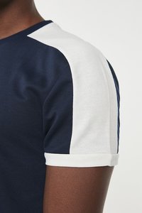 Mode été hommes décontracté à manches courtes T-shirt Shorts chapeaux ensembles avec rouge blanc couleur tricoté sport T-shirts Shorts ensembles
 - Product Image 3