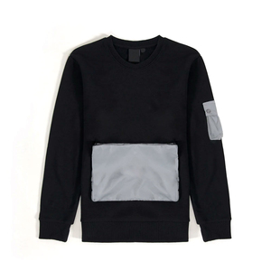 Diseño personalizado de los hombres de alta resistencia pulóver sudadera patrón sólido invierno último producto liso teñido técnica hombres sudaderas - Product Image 6