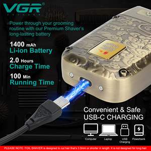 Rasoir électrique sans fil 3-en-1 pour homme, rechargeable, avec grille de rasage et lame de coupe pour le visage, la barbe, le cou, la tête chauve et la peau - Product Image 4