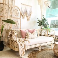 Ensemble de canapés en rotin nordique, maison, hôtels, centres de détente, salon, banc, chaise, prêt à être expédié