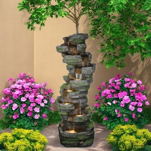 Groot hars waterfalls ornament voor tuin of achtertuin, prachtige waterfontein voor decoratie van een rotstuin - Product Image 3