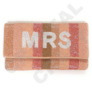 <b>Pink</b> MRS Custom Beaded Party <b>Clutch</b> Evening <b>Bag</b> Designer Ladies Shoulder <b>Bags</b> Luxury Purses and Handbags Parties - Product Image 1