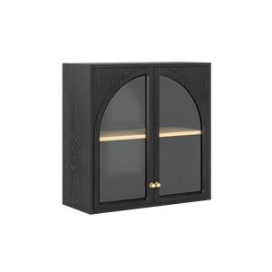 Armoire murale de salle de bain, armoire à pharmacie avec porte en acrylique cintrée, armoire de rangement au-dessus des toilettes avec étagère réglable pour salle de bain - Product Image 3