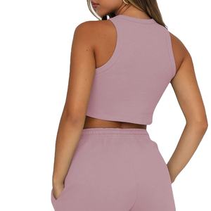 Conjuntos Casuales de Dos Piezas para Verano, Tops Cortos de Algodón, Conjuntos de Dos Piezas para Mujer, Ropa de Mujer, Conjuntos de Mujer 2026 - Product Image 4