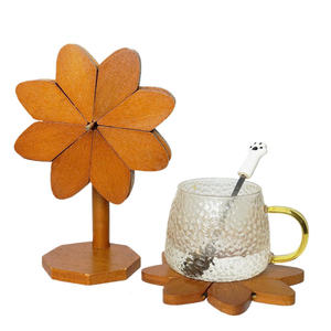 Wooden <b>Tree</b> Coaster Solid Acacia Trivet <b>For</b> Plate Cup And Pot Use Vietnam By 99 Gold Data - Ms Violet - Product Image 6