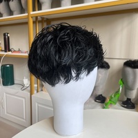 Offre Spéciale : Système de Prothèse Capillaire Q6 en Dentelle et Base en PU pour Hommes # Prothèse capillaire noire en cheveux humains naturels pour homme
