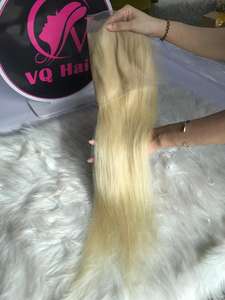 Meilleure vente HD Lace Frontal, cheveux naturels droits de couleur 613, 100% cheveux humains de haute qualité, cheveux bruts vietnamiens. - Product Image 3