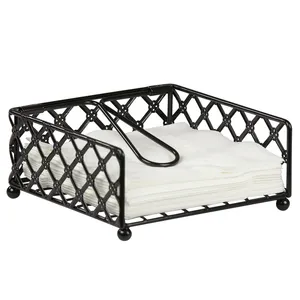 Vente à Chaud Boîte à Mouchoirs en Métal Design Dernier cri Boîte à Serviettes en Métal de Forme Carrée/Porte-Serviette pour Salle de Bain Cuisine Hôtel Vente en Gros - Product Image 6