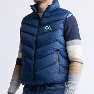 2025 nuevo estilo, último diseño, chaleco acolchado de Color sólido de alta calidad, chaleco acolchado de algodón suave y duradero ajustado, chaleco acolchado personalizado para hombres - Product Image 4