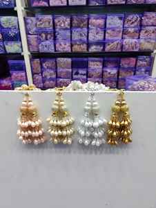 Pendientes de borla de cuentas exageradas de moda joyería de moda para mujeres para fiestas bodas compromisos-regalo - Product Image 2