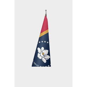 Drapeau d'intérieur officiel du Mississippi 3x5 pieds, personnalisable, en coton et polyester, avec logo personnalisé, imprimé numériquement, drapeau de voiture en aluminium - Product Image 3