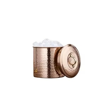 Barrel-shaped copper <b>water</b> dispenser with dark green enamel and detailed pink and yellow floral - Product Image 6