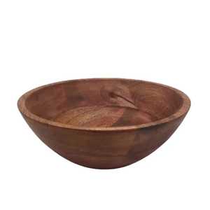 Tazón para Servir Ensaladas de Madera de Acacia Ecológico Clásico, Hecho a Mano, Personalizable, Apto para Lavavajillas, Grande, Duradero, Más Vendido - Product Image 4