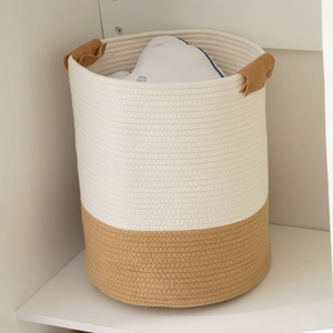 <span class=keywords><strong>Panier</strong></span> de rangement en corde de coton tissé, vente en gros, articles divers, linge, <span class=keywords><strong>panier</strong></span> à vêtements - Product Image 4