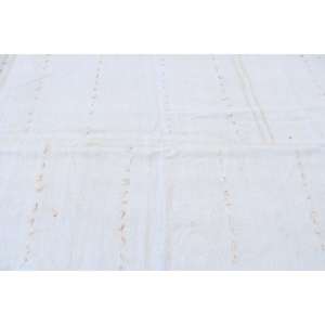 Alfombra Turca Vintage Grande de 5.5x11.6 pies, Alfombra de Lana Blanca - Product Image 4