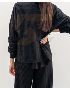 ชุดเซ็ตผ้าฝ้ายคุณภาพสูงสำหรับผู้หญิง OEM ระบายอากาศได้ดี เหมาะสำหรับฤดูร้อน ชุดลำลองสองชิ้น รับผลิตจำนวนมาก MOQ ต่ำ - Product Image 4