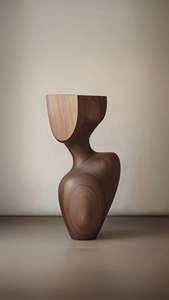 Grande sculpture décorative en bois pour espaces de jardin enduits pour l'extérieur et l'aménagement paysager à thème naturel - Product Image 5