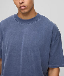 New top trending article 100% cotton men's <b>acid</b> wash 2 piece set custom DTG printed logo oversized <b>drop</b> shoulder man twin set - Product Image 6