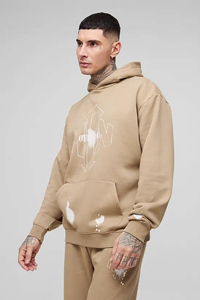 Survêtement vintage pour homme, 100% coton, léger, coupe-vent, imprimé délavé à l'acide, décontracté, respirant, quatre directions - Product Image 5