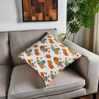 Coussins de canapé carrés personnalisables en coton 100% tissé, écologiques et modernes, pour une utilisation à la maison et en extérieur