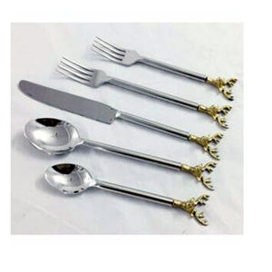 Juego de cubiertos de acero inoxidable con estilo de alta calidad Diseño de mango hecho a mano barato y único Superventas para el hogar Hotel usado - Product Image 1