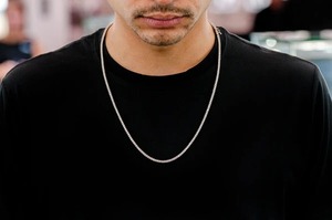 Bijoux de mode personnalisés Chaîne de tennis en diamant naturel rond de 22 pouces en argent/Collier de tennis à broches en or massif 10K/14K - Product Image 5