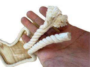 Corde de haute qualité écologique torsadée à 3 brins en coton blanc naturel pour bricolage artisanat décoration intérieure jouets pour animaux de compagnie - Product Image 2