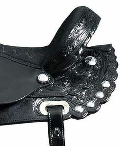 Vente chaude de selle Western Roping en cuir noir de qualité supérieure excellente adhérence équestre pour l'équitation - Product Image 5