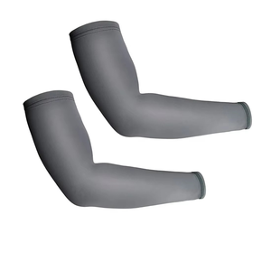 Manguito de brazo personalizado, estampado, adelgazante, de tela de seda helada UPF 50+, de secado rápido, transpirable, para deportes, ciclismo, pesca y protección solar, de color liso. - Product Image 6