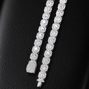 Iced Out Sparkling High Shine Drip Style <b>Bracelet</b> 925 Sterling <b>Silver</b> Hip Hop Luxury Statement <b>Bracelet</b> For Unisex Wear - Product Image 6