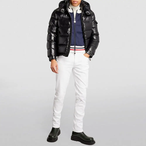 Veste d'hiver imperméable pour homme, 90% duvet, toile respirante, fermeture éclair, col montant, logo sur le devant - Product Image 4