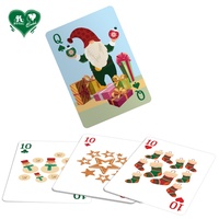 Cartes à jouer classiques de Noël de haute qualité, noires, 310 g/m², avec finition lin et revêtement en papier à base d'eau