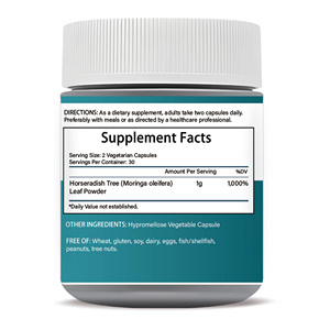 Capsule di Estratto di Foglie di <span class=keywords><strong>Moringa</strong></span> Biologica, Servizio di Etichetta Privata, Formula Naturale per il Supporto Energetico, Fornitura all'Ingrosso di Capsule di <span class=keywords><strong>Moringa</strong></span> - Product Image 2