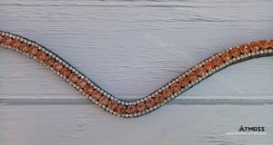 <b>Sports</b> & <b>Entertainment</b> Golden Crystal Leather Browbands for Export Sale Fancy Riding Browbands for Export Sale - Product Image 5