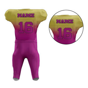 Camiseta de fútbol americano personalizada para hombre, conjunto de uniforme de entrenamiento de equipo deportivo transpirable con manga corta, opción de talla grande - Product Image 6