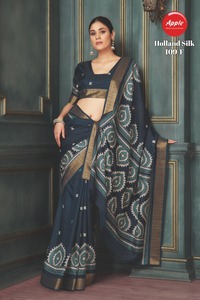 ผ้าส่าหรีผ้าไหมแบบพรีเมี่ยมที่เข้าได้กับคอลลาร์สำหรับผ้าม่านและดีไซน์หรูหราส่าหรีผ้าไหมฮอลแลนด์ - Product Image 3