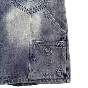 Shorts en jean délavé style streetwear pour homme, coupe ample, qualité supérieure, fabriqué au Pakistan, tendance HSI 2026 - Product Image 3