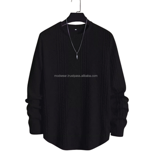 Jersey informal holgado de cuello redondo para hombre, Sudadera con capucha de manga larga con detalle de parche de letra en el pecho, sudadera de calle de talla grande - Product Image 5