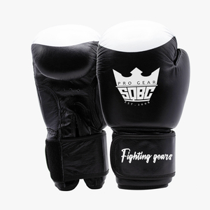 Gants de boxe en cuir de conception supérieure noire, gants de kickboxing de haute qualité, gants MMA et gants de boxe d'entraînement - Product Image 2
