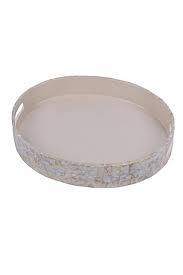 Plateau, bol, pot et support à gâteau en bois fait main avec incrustation de nacre, plateau de service élégant pour desserts pour le Ramadan et l'Aïd - Product Image 6