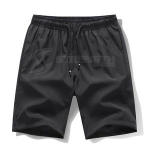 Shorts décontractés pour hommes 100% coton, couleur unie, haute qualité, design personnalisé, respirants, taille élastique, style streetwear, vente en gros - Product Image 1