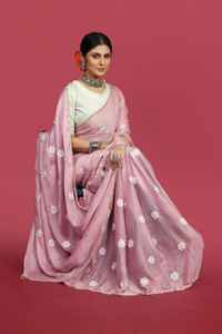 Nuevo Saree FABZONE S21 de Alta Calidad, Diseño de Gasa Suave con Bordado y Lentejuelas, para Mujeres, Ocasiones Especiales, India - Product Image 3