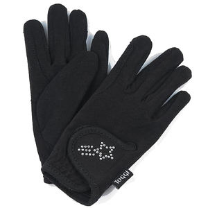 Gants d'équitation à grande profondeur Strass Fermeture Sangle Écran tactile Dressage Sports OEM Logo personnalisé Vente en gros Gants équestres - Product Image 5