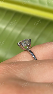 1.50CT ovale coupe Moissanite fiançailles Rin Antique haut profil Solitaire bague GRA certifié diamant bijoux de mariage disponibles - Product Image 6