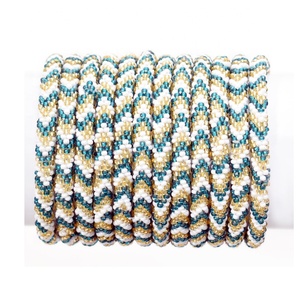 Solid Color Bohemian Style Nepal Roll <b>Bracelet</b> Handmade Beaded <b>Ball</b> Pattern Inspired by Buddhism for Children's Anniversaries - Product Image 5