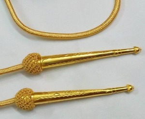 Cordón de hombro uniforme de Aiguillette táctico de Lingotes de plata dorada de alta calidad para accesorios de uniformes tácticos - Product Image 4