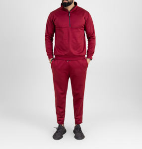 Trajes de chándal de deportes de invierno de calidad superior Cremallera transpirable Diseño ajustado Logotipo personalizado Tallas grandes conjuntos de hombres - Product Image 1