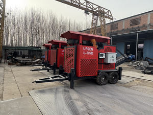 Upsen Utc503 Trailer Mobiele Kaakbreker met Motor, 20t/u Capaciteit, Draagbaar op Wielen voor Recycling - Product Image 3